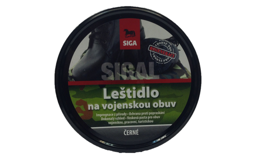 Obrázek z Sigal leštidlo na vojenskou obuv černé 250 g 