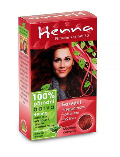 Obrázek z Henna 100% přírodní barva na vlasy Měděně červená 