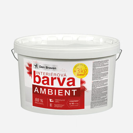 Obrázek z Den Braven Interiérová barva AMBIENT 15 + 3 kg bílá bělost 88% 