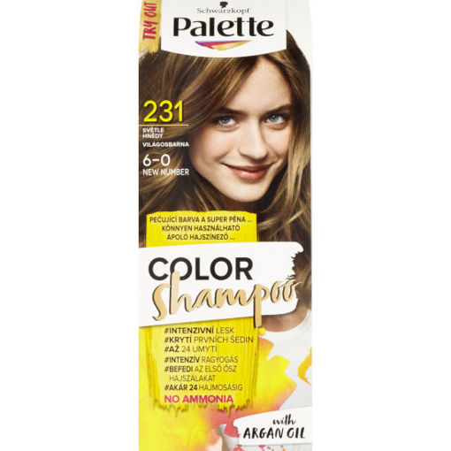 Obrázek z Palette Color Shampoo 231, 6-0  Světle hnědý 