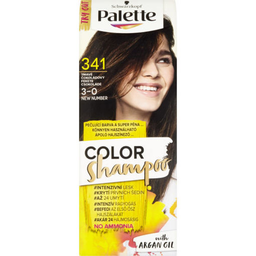 Obrázek z Palette Color Shampoo 341, 3-0 Tmavě čokoládový 