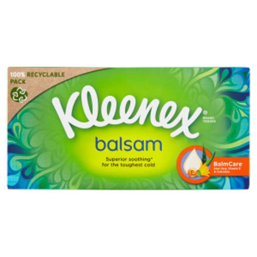 Obrázek z Kleenex Balsam papírové kapesníky 3-vrstvé 64 ks 