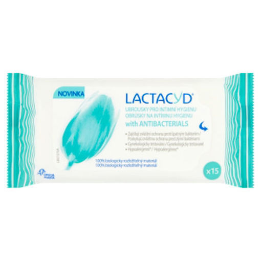 Obrázek z Lactacyd ubrousky pro intimní hygienu Antibacter 15 ks 