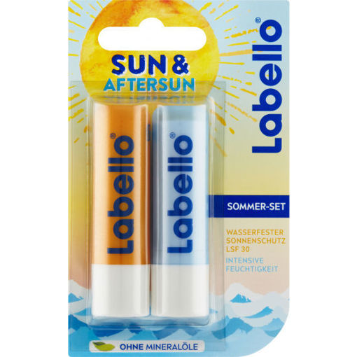 Obrázek z Labello Sun Protect + Hydro Care sada balzámů na rty, 2× 4,8 g 