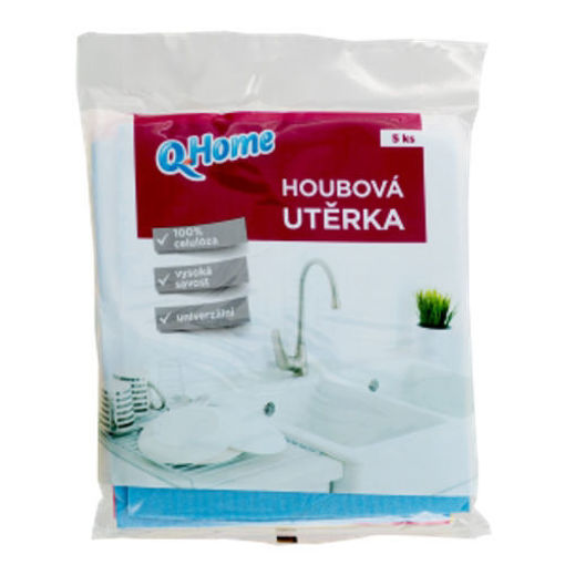 Obrázek z Houbová utěrka víceúčelová 5 ks 