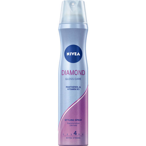 Obrázek z Nivea Diamond Gloss Care lak na vlasy pro oslňující lesk 250 ml 