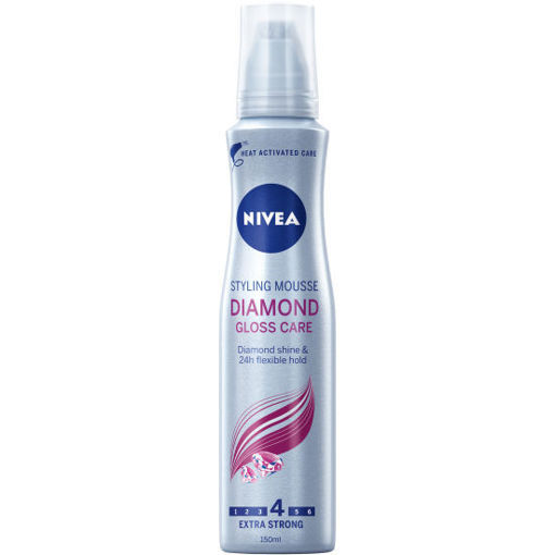 Obrázek z Nivea Diamond Gloss pěnové tužidlo oslňující lesk 150 ml 
