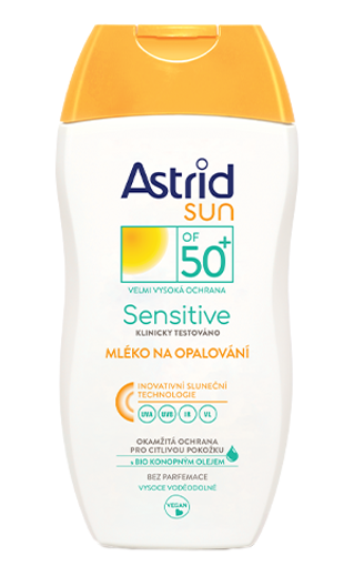 Obrázek z ASTRID SUN Mléko na opalování SENSITIVE OF 50+ 150 ml 