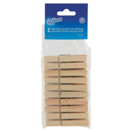 Obrázek z Q Home dřevěné kolíčky na prádlo 20 ks 