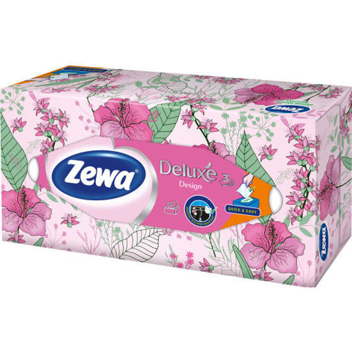 Obrázek z Zewa Deluxe Family Box 3vrstvé papírové kapesníky 90 ks 
