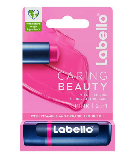 Obrázek z Labello Barevný balzám na rty Caring Beauty Pink 4,8 g 