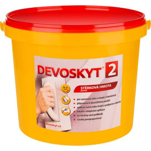 Obrázek z Devoskyt hrubost 2 stěrková hmota do interiéru 5 kg 