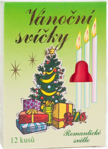 Obrázek z Stromkové svíčky 12ks červené 