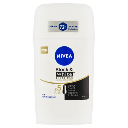 Obrázek z Nivea Black & White Invisible Silky Smooth tuhý antiperspirant 50ml 