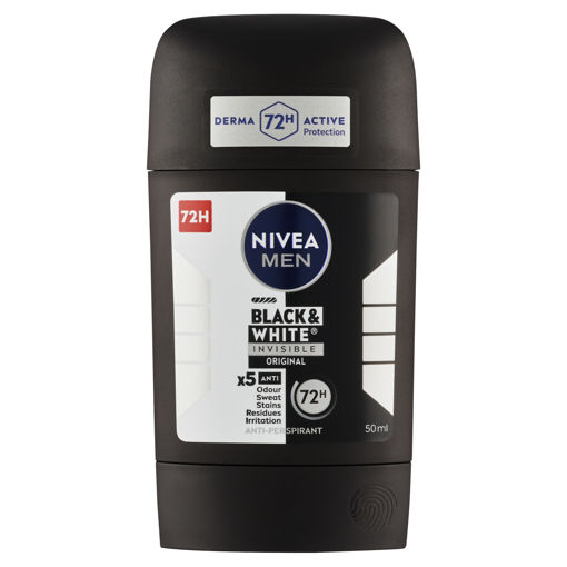 Obrázek z Nivea Men Black & White Invisible Original tuhý antiperspirant 50ml 