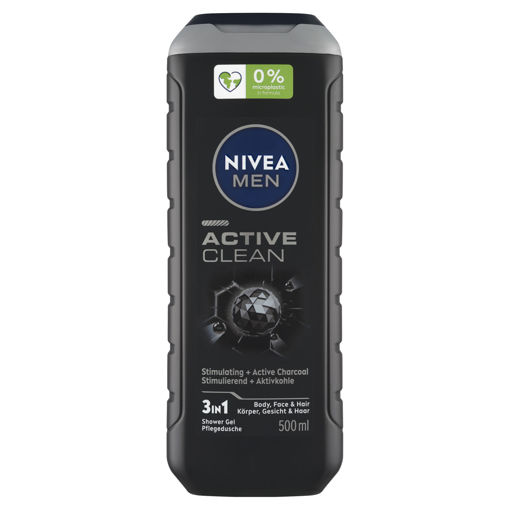 Obrázek z Nivea Men Active Clean 3 v 1 Sprchový gel 500ml 