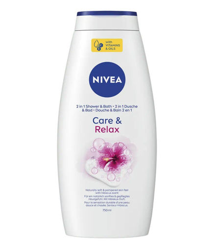 Obrázek z Nivea Care & Relax sprchový gel a pěna do koupele 750 ml 