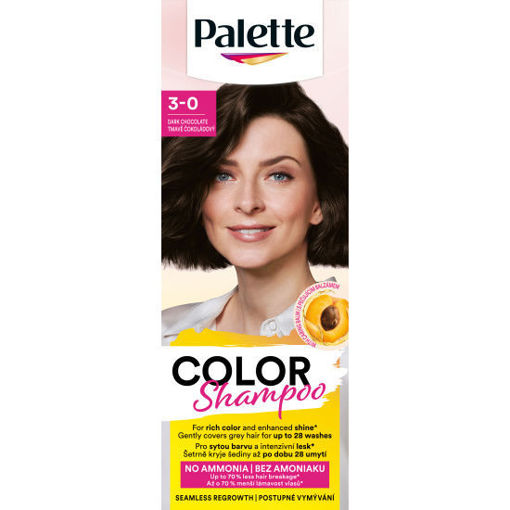 Obrázek z Palette Color Shampoo 341, 3-0 Tmavě čokoládový 