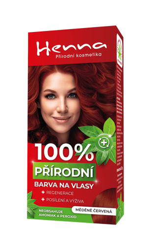 Obrázek z Henna 100% přírodní barva na vlasy Měděně červená 