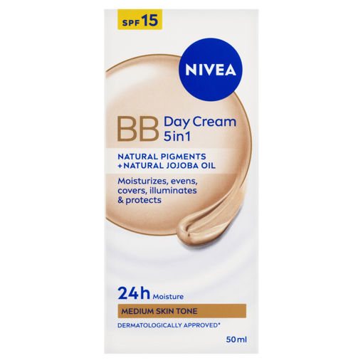 Obrázek z Nivea Hydratační denní BB krém 5 v 1 pro tmavší odstín pleti OF 15 50ml 
