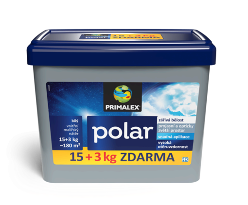 Obrázek z Primalex Polar bílý vnitřní malířský nátěr 15 + 3 kg 